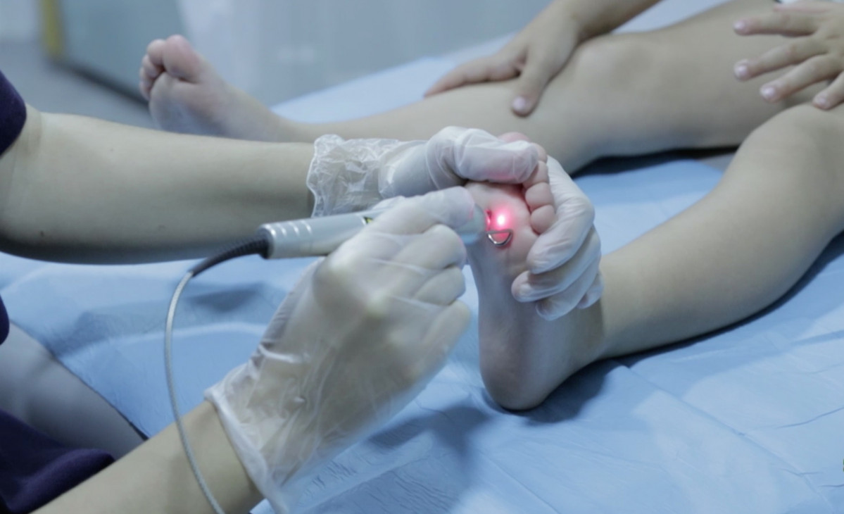 Pies niu00f1a. Imagen de archivo