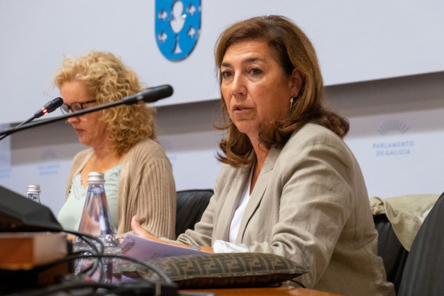 La directora xeral de Desenvolvemento Pesqueiro, Susana Rodríguez, en la comisión 8ª de pesca.