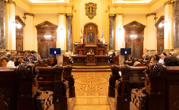 28 emotivos minutos de silencio en el pleno de A Coruña por las víctimas de la violencia machista