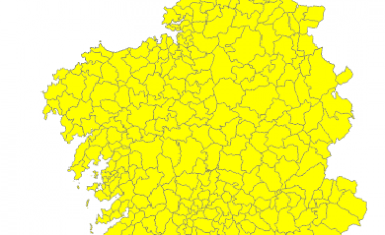 Alerta amarilla en toda Galicia por tormentas este sábado por la fusión de la DANA y el huracán Franklin