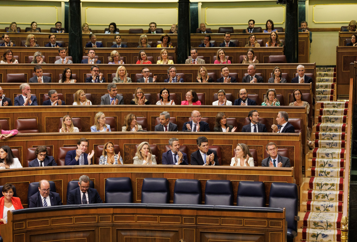 Vista de diputados durante una sesión plenaria, en el Congreso de los Diputados, a 21 de septiembre de 2023, en Madrid (España). El portavoz del PP y vicesecretario de Cultura y Sociedad Abierta del