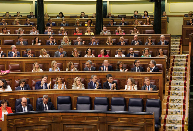 Vista de diputados durante una sesión plenaria, en el Congreso de los Diputados, a 21 de septiembre de 2023, en Madrid (España). El portavoz del PP y vicesecretario de Cultura y Sociedad Abierta del partido, Borja Sémper, ha defendido durante el pleno la
