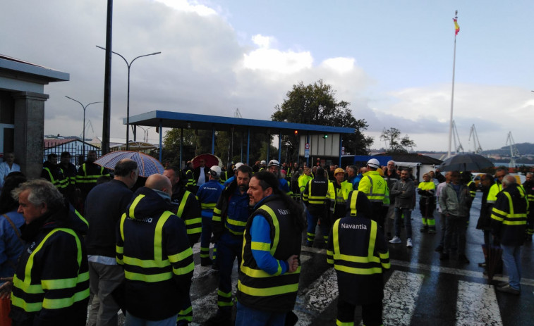 Los sindicatos retoman las protestas en Navantia y pararán a los trabajadores de la empresas axuliares que no cumplan