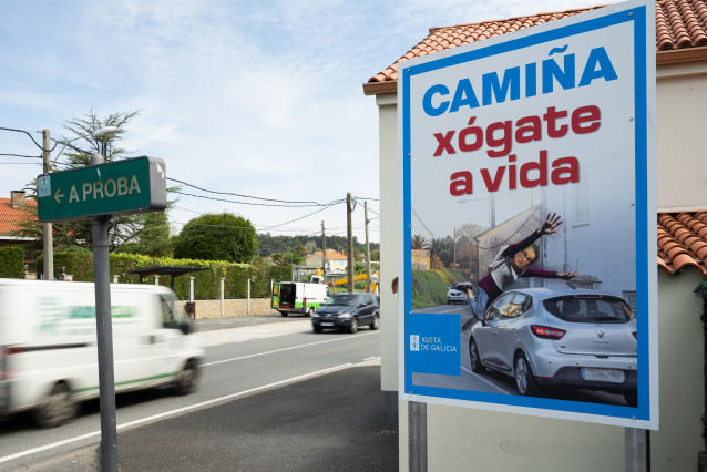 Archivo - Campaña del Ayuntamiento de Oleiros para exigir mejoras en materia de seguridad vial