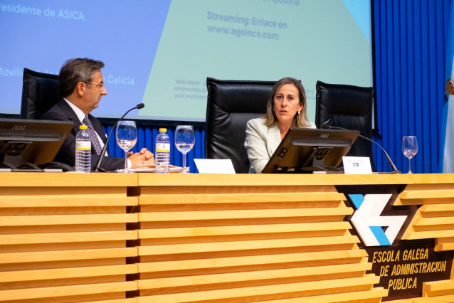 La conselleira Ethel Vázquez en el  IV Simposio nacional sobre buenas prácticas en la contratación pública, organizado por Ageinco