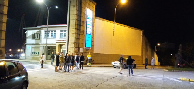 Un piquete a las puertas de Navantia, en Ferrol (A Coruña), a 9 de octubre de 2023.