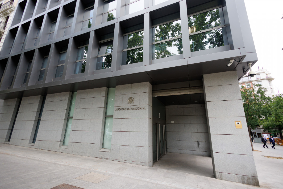 Archivo - Fachada de la Audiencia Nacional, a 22 de mayo de 2023, en Madrid (España). Unos 45.000 funcionarios de la administración de Justicia comienzan hoy su huelga indefinida para exigir mejoras
