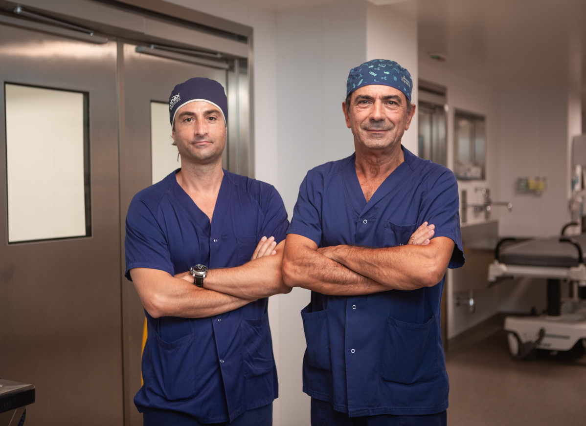 Los doctores Dario Vu00e1zquez  Martul y Venancio Chantada