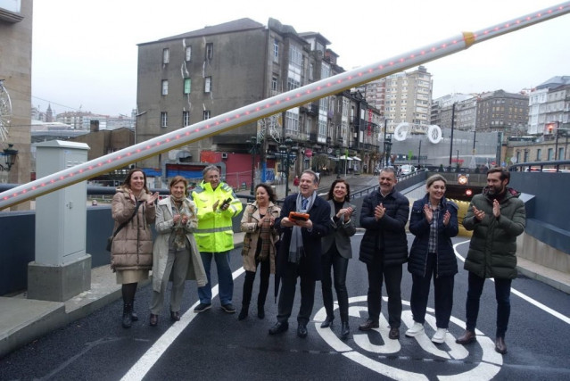 Inauguración del túnel de acceso a la AP-9 en la calle Lepanto de Vigo, en diciembre de 2022.