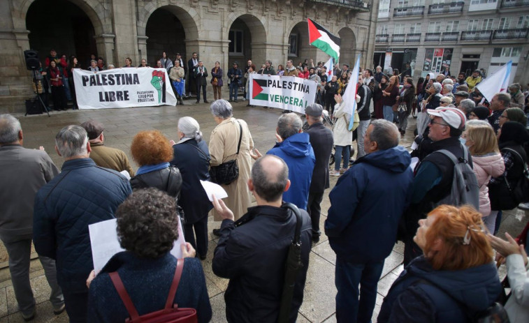 Manifestación en Santiago este sábado en apoyo a las víctimas del conflicto palestino-israelí
