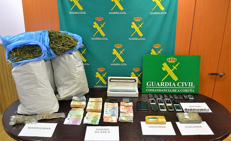 ​Seis detenidos en una operación contra el narcotráfico en A Pobra y Vilagarcía
