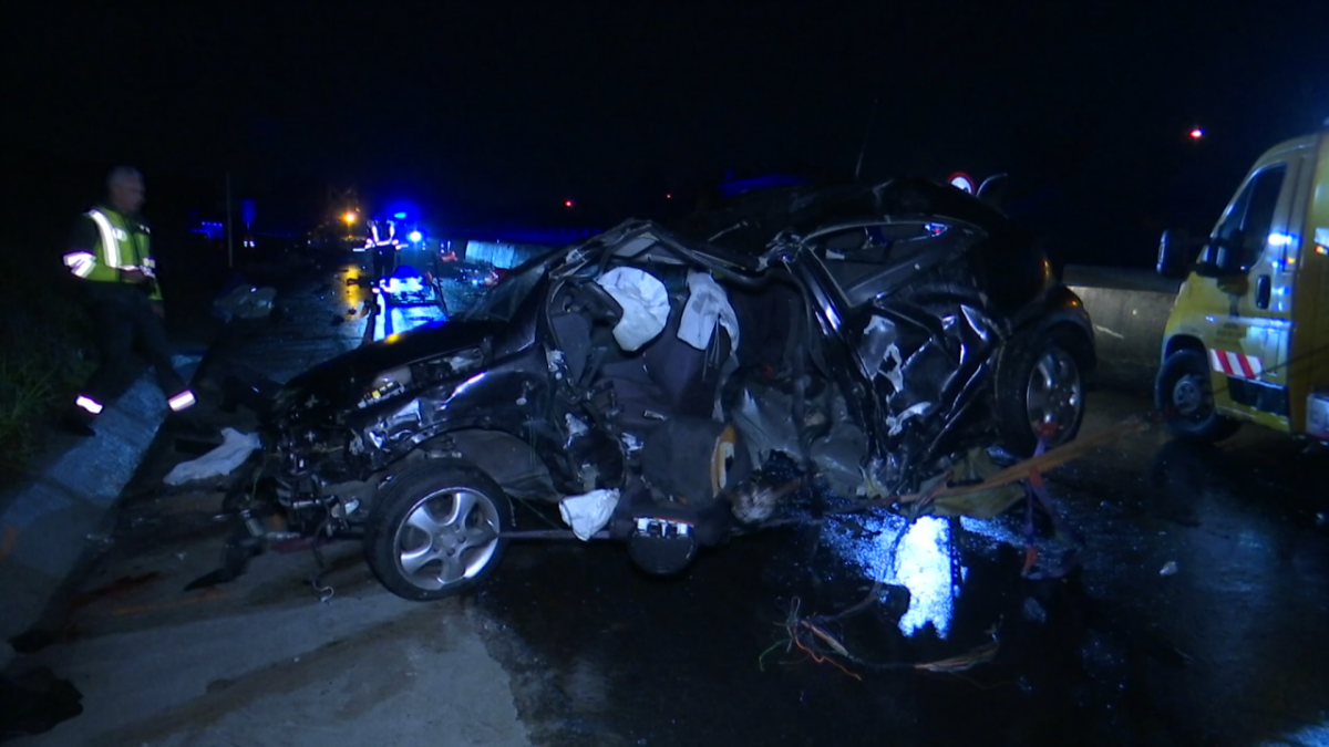 Accidente en Randulfe en una imagen de la CRTVG