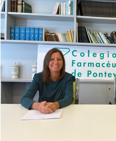 Alba Soutelo, presidenta del Colegio Oficial de Farmacéuticos de Pontevedra desde 2009, fallecida en Vigo el 27 de octubre de 2023.