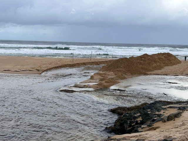 Apertura de la laguna de A Frouxeira, en Valdoviño (A Coruña)