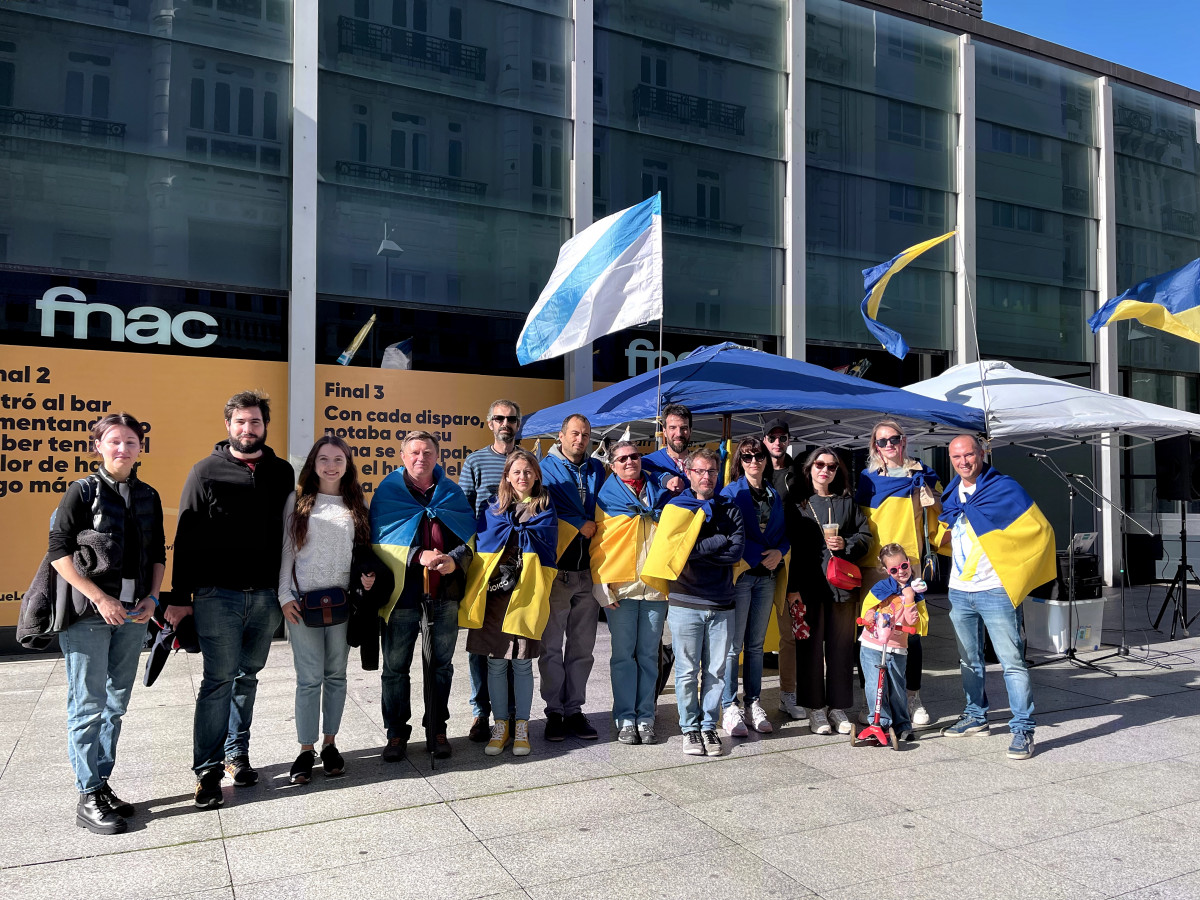 Concentracion de AGA Ucrania el 21 de octubre de 2023 en A Coruu00f1a