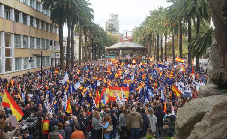 Detenidos tras la manifestación del PP contra la amnistía en A Coruña