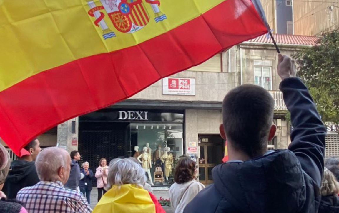 Una pasada protesta contra la amnistu00eda en Vigo en una foto del twitter de gamalfer