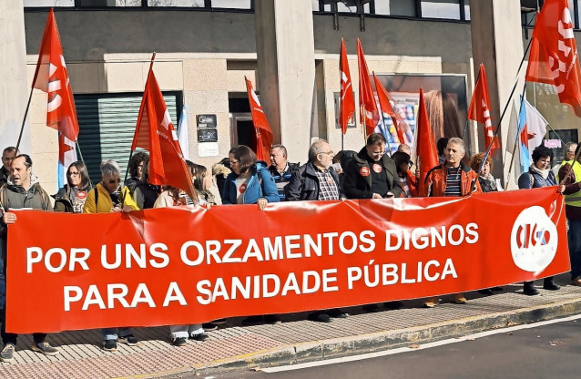 CIG-Saúde manifestándose por la sanidad pública