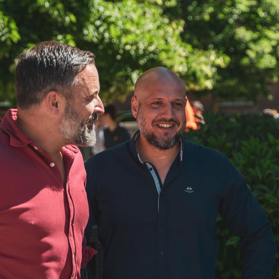Rodrigo Alonso secretario de Solidaridad con Santiago Abascal de Vox en una imagen del Facebook del Sindicato