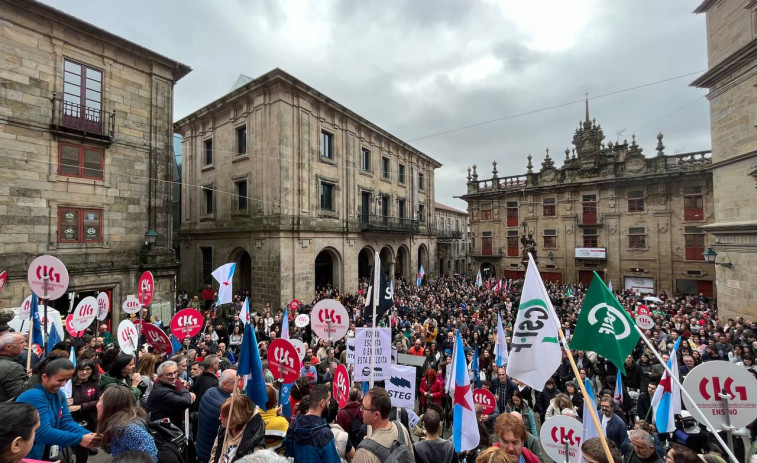 Huelga de profesores de Primaria y Secundaria con la Xunta 