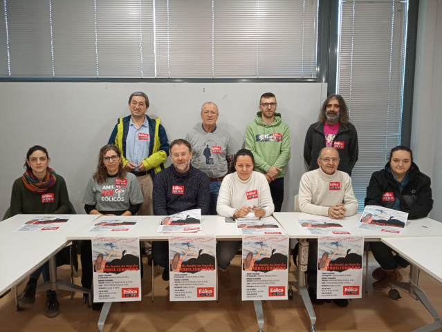 Rueda de prensa de Eólica Así Non presentando movilizaciones