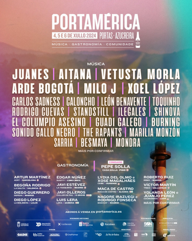 Artistas confirmados del festival PortAmérica