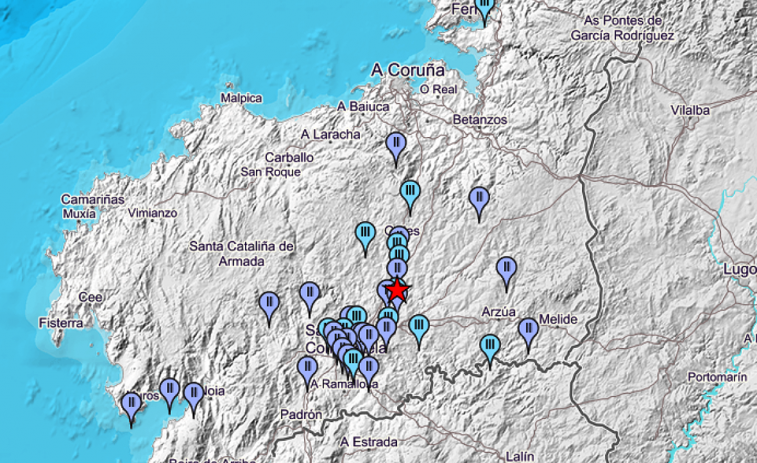 Terremoto: de Muros a Narón, estos son los lugares que temblaron por el seísmo con epicentro en Sigüeiro (Oroso), cerca de Santiago