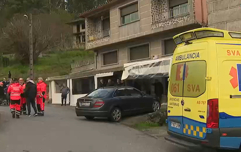 Lugar del atropello en Vilaboa en una imagen de la CRTVG