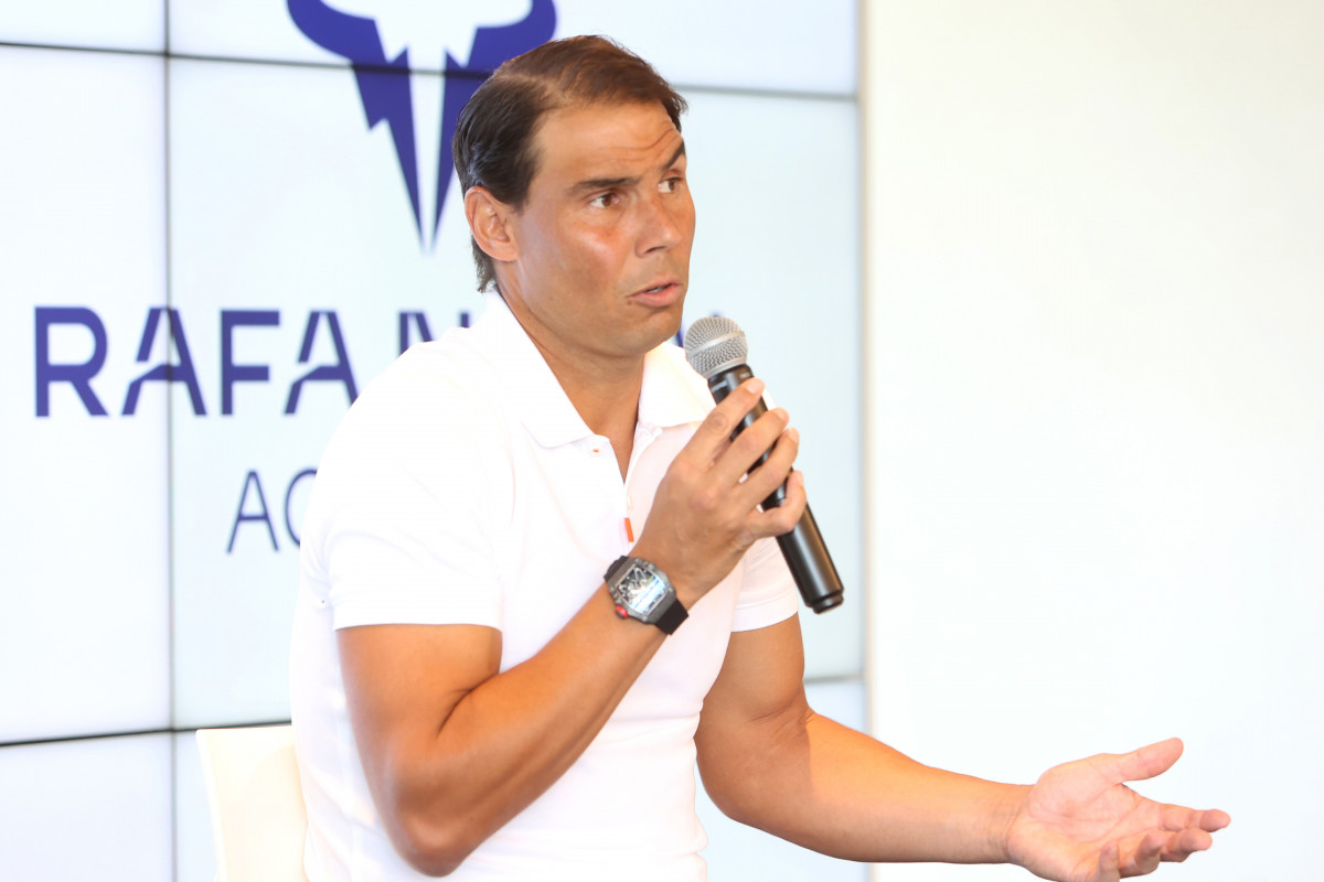 Rafael Nadal, durant una conferència de premsa