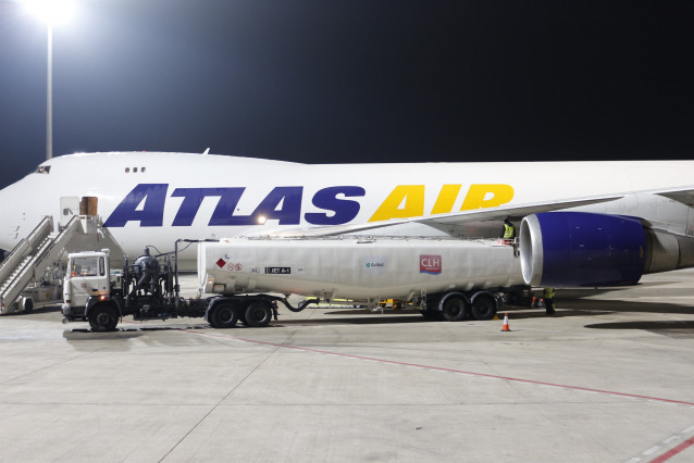 Archivo - Avión de Atlas Air