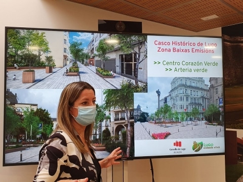 Presentaciu00f3n de la humanizaciu00f3n de calle Montivedo en Lugo en 2022