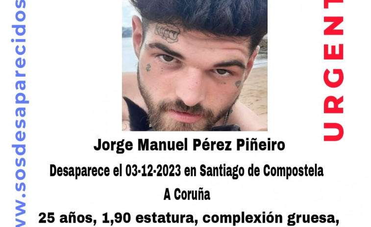 Preocupación por la desaparición de Jorge Manuel Pérez, boirense de 25 años desaparecido en Santiago