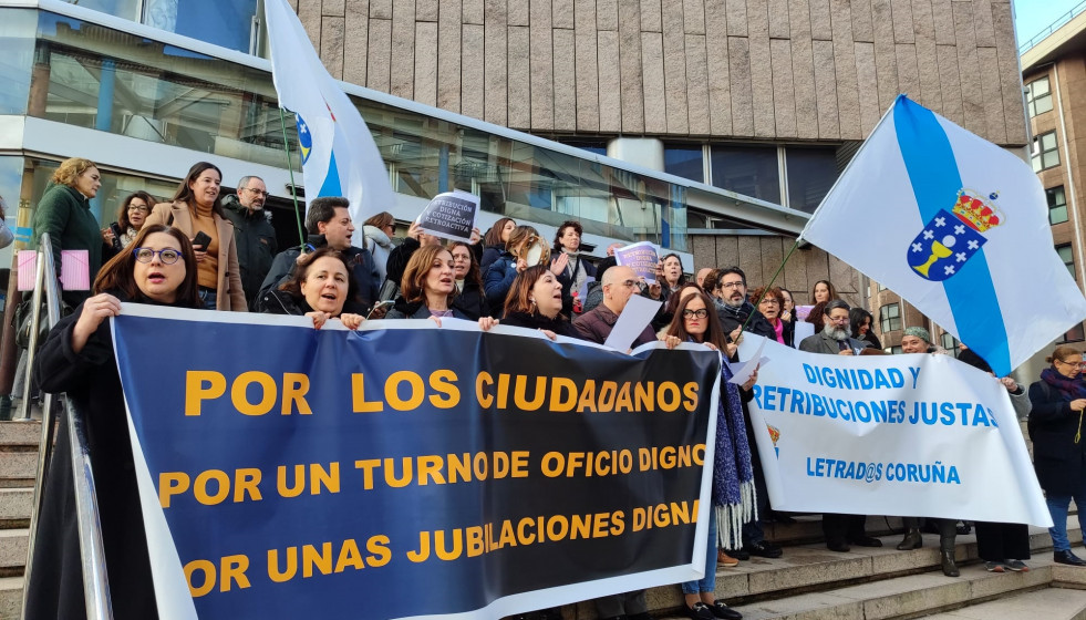 Protesta de abogados y procuradores del turno de oficio