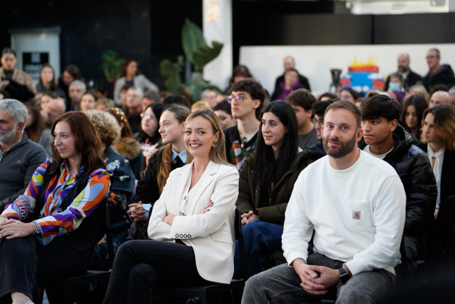 La conselleira Fabiola García durante la entrega de premios del Xuventude Crea.