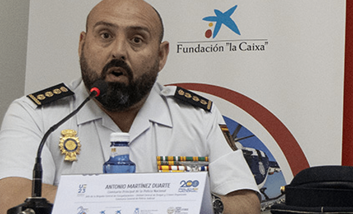 Antonio Martu00ednez Duarte en una imagen de la Complutense