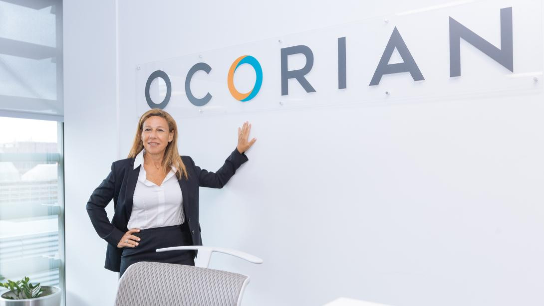 Chantal Free en una imagen de Ocorian cuando en 2023 la nombraron CEO del grupo