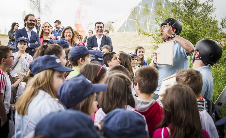 ​Escolares galegos celebran o día do medio ambiente construindo refuxios para animais