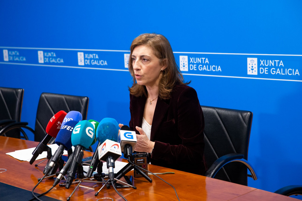 La vicepresidenta segunda y conselleira de Medio Ambiente, Territorio e Vivenda, Ángeles Vázquez, comparece ante los medios.