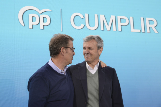 Feijóo y Rueda, durante la Interparlamentaria.