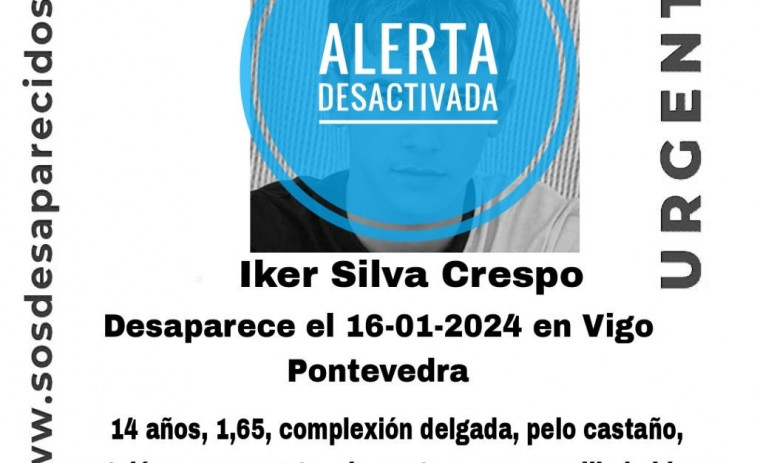 Encuentran en buen estado a Iker Silva, el menor de 14 años desaparecido en Vigo