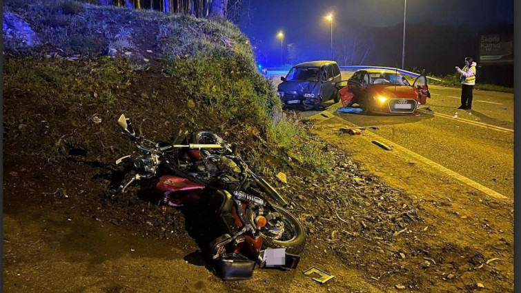 Choque en cadena: fallece un motorista y hay varios heridos graves en Coruxo, Vigo