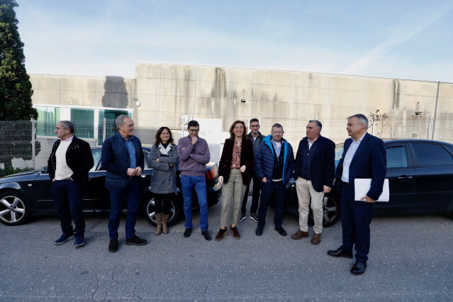 Encuentro de la conselleira Ángeles Vázquez con empresarios en el polígono de O Campiño (Pontevedra), a 29 de enero de 2024.