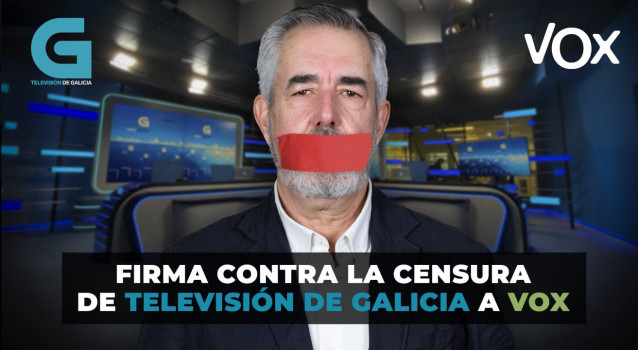 Recogida de firmas de Vox para participar en el debate de la TVG del 18F