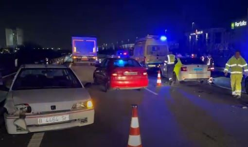 Accidente en la A55 en O Porriu00f1o en una imagen de la CRTVG