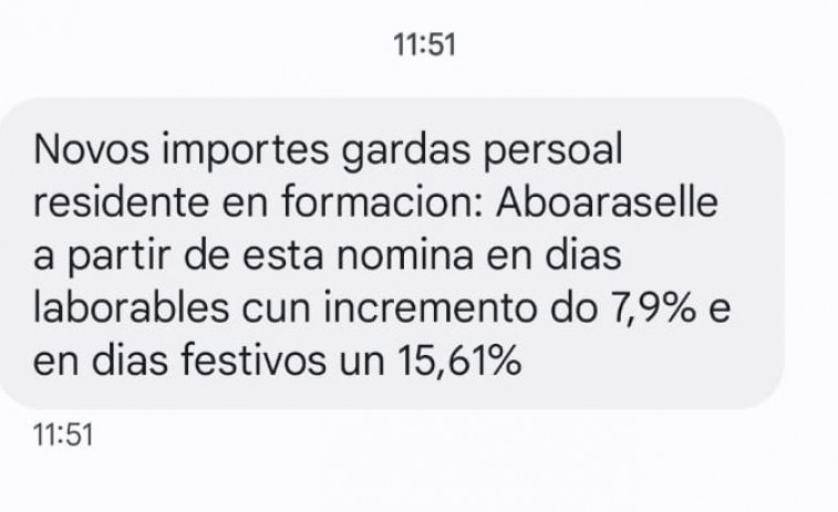 El Sergas manda SMS anunciando más sueldo a dos días de las elecciones