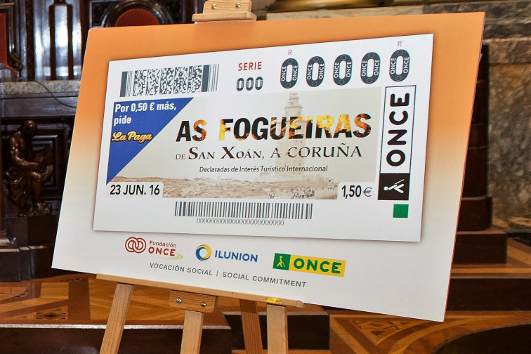 La ONCE dedica 5,5 millones de cupones a “As Fogueiras de San Xoán” de A Coruña