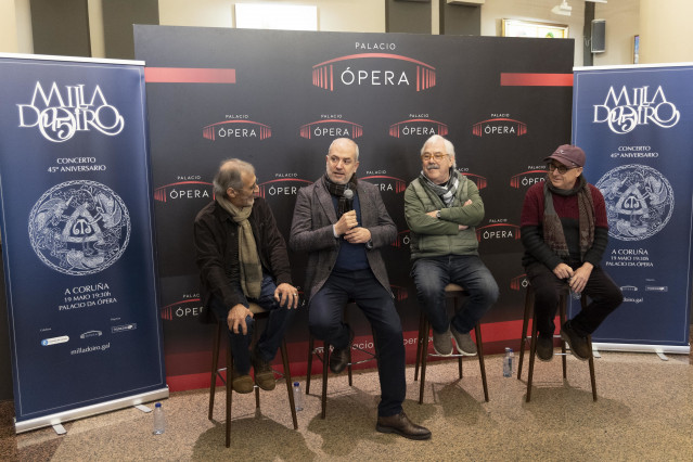 Presentación del concierto del grupo Milladoiro en A Coruña