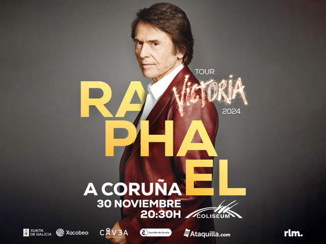 Cartel de la actuación de Raphael en A Coruña.