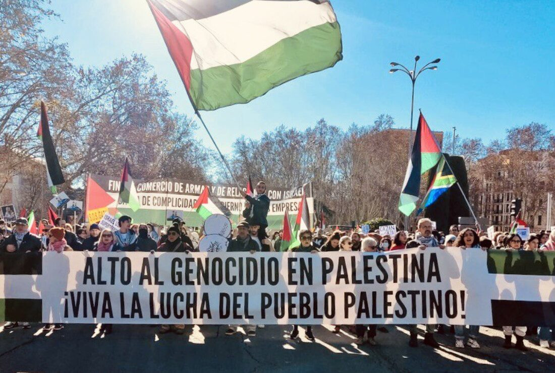 Protesta de la CGT a favor de Palestina en Madrid