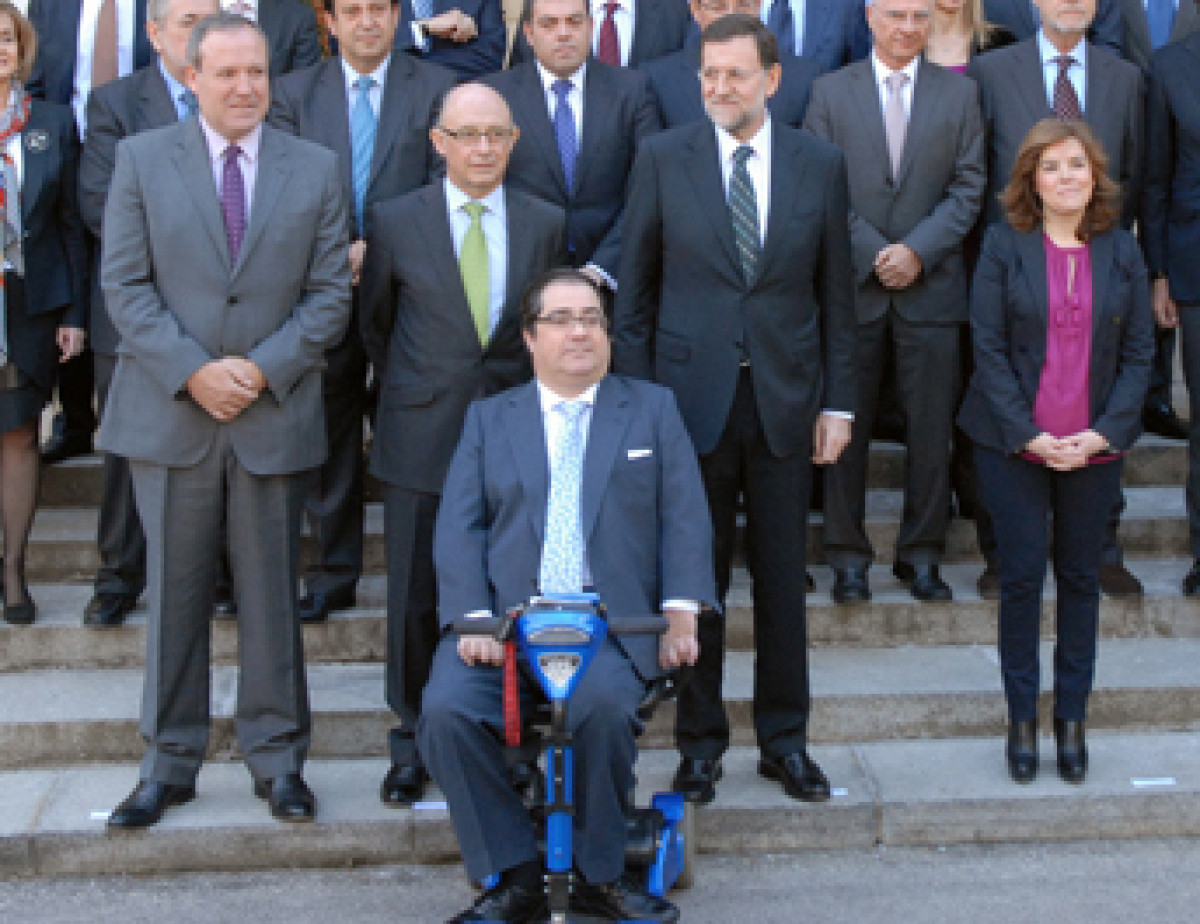 Gerardo Crespo en un acto en Moncloa con Mariano Rajoy